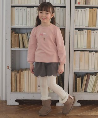 ANY KIDS 【らくっトレーナー】裏毛 ネックレス トレーナー ピンク