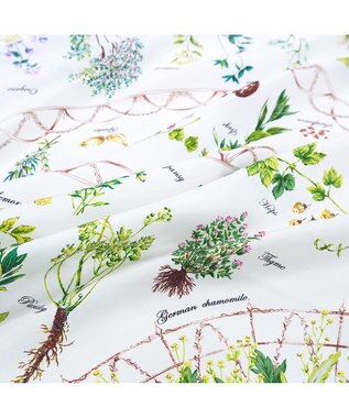 Marca ＜春の新色！＞【伝統横濱スカーフ】ハーブガーデン 大判 シルクツイル スカーフ ライトブルー