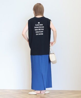 AMERICAN HOLIC ロゴ刺繍ノースリーブプルオーバー Black