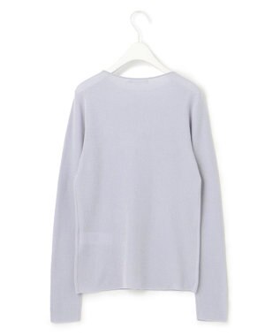 ICB 【洗える】 コットンアセテートシアー ニット ライラックグレー系