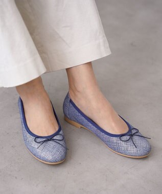 Pointer 日本製 本革バレエシューズ デニム