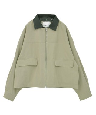 CRAFT STANDARD BOUTIQUE フェイクレザー衿ブルゾン Light Khaki