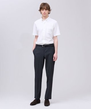 J.PRESS MEN 【吸水速乾 / 抗菌防臭 / 遮熱 / 防シワ】【J.PRESS OXFORD JERSEY】カノコインレイ半袖 シャツ / B.D. ホワイト系