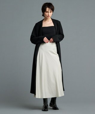 uncrave 【洗える】サテン フレアスカート（uncrave STANDARD） オフ