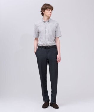 J.PRESS MEN 【吸水速乾 / 抗菌防臭 / 遮熱 / 防シワ】【J.PRESS OXFORD JERSEY】カノコインレイ半袖 シャツ / B.D. グレー系1