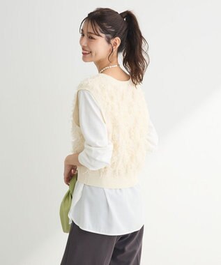 Green Parks 中綿シャーリングブルゾン Ivory