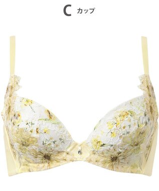 WACOAL ブラジャー 【ハグするブラ】 体温を感知してカラダになじむ 谷間メイク 脇高設計 レディース BXB478 /ワコール イエロー