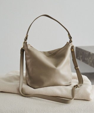 russet ソフトレザーシンプルショルダーバッグ(CE-1328-WEB) GrayBeige2