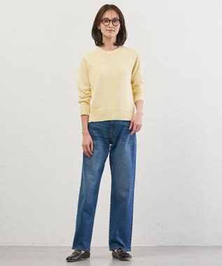 J.PRESS LADIES L Reeves Shine クルーネック ニット イエロー系