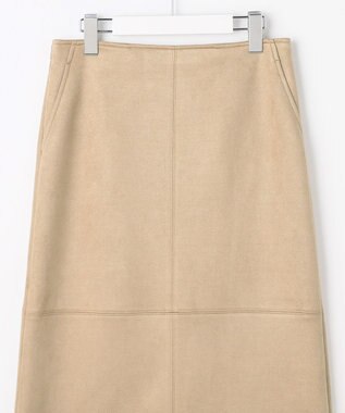 J.PRESS LADIES S スエードダンボール スカート ベージュ系