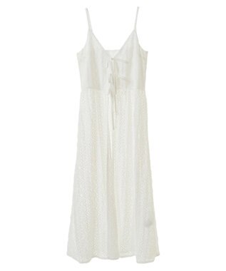 earth music&ecology フラワーレースキャミワンピース Off White