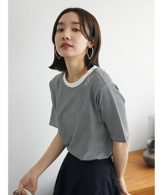 Green Parks 襟ロゴアソートレギュラーＴシャツ Border