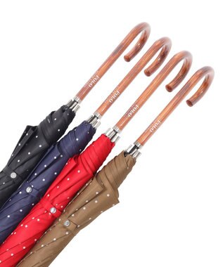 MOONBAT POLO RALPH LAUREN（ポロ ラルフローレン)ドット×ロゴ 雨傘 長傘 レッド