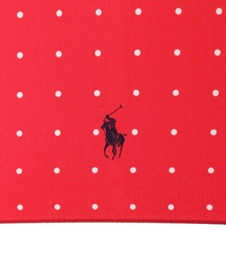 MOONBAT POLO RALPH LAUREN（ポロ ラルフローレン)ドット×ロゴ 雨傘 長傘 レッド