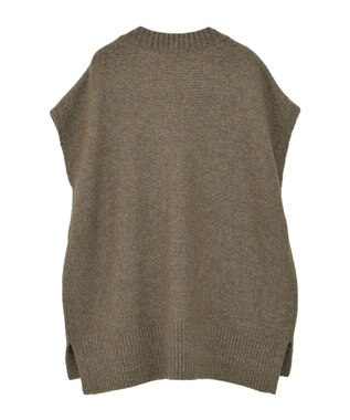 AMERICAN HOLIC ラメ入りＶネックニットベスト Mocha