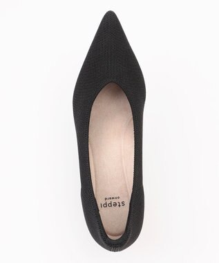 steppi 【洗える/撥水】ヒール ポインテッド パンプス ブラック