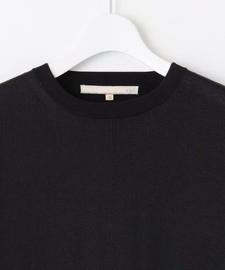 自由区 【洗える】シャインハイゲージ ドルマンスリーブワンピース ネイビー系