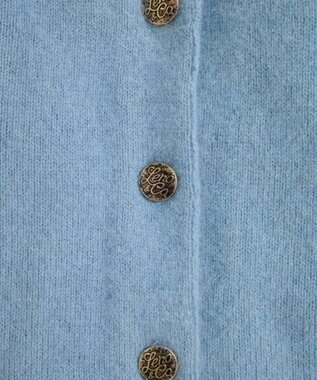LENO BRUSHED CARDIGAN へアリーニットカーディガン BLUE