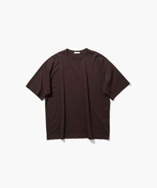 ATON NATURAL DYED NUBUCK | クルーネックTシャツ - UNISEX BROWN