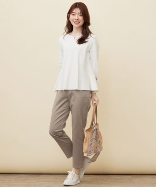 ANY SIS 【WEB・一部店舗限定】ペプラム ニット オフ