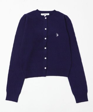 WEGO 【26年春新作】別注USPOLOケーブルニットカーデ ネイビー