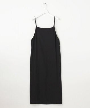 J.PRESS LADIES S 【洗える・UVカット・接触冷感】ストレッチバックサテン キャミワンピース ブラック系