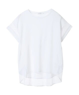 AMERICAN HOLIC 接触冷感チュールＭＩＸカットプルオーバー Off White