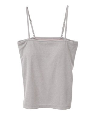 AMERICAN HOLIC カップ付き　ラメリブキャミソール Light Beige