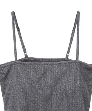 AMERICAN HOLIC カップ付き　ラメリブキャミソール Light Beige