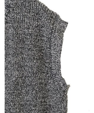 Green Parks シルバーボタンクルーネックベスト Gray Mixture