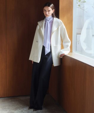 BEIGE， MONTAIGNE / イージーウエストウールワイドパンツ Black