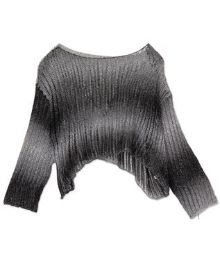 WEGO グラデーションニットプルオーバー ブラック