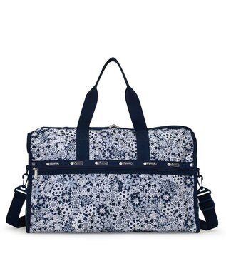 LeSportsac DELUXE LG WEEKENDER/フローラルレースネイビー