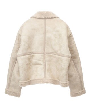 Green Parks フェイクムートンブルゾン Beige