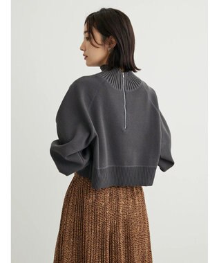 Green Parks ＫＢＦ２ｗａｙクロップドスウェットライクプルオーバー Charcoal Gray