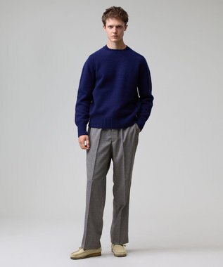 J.PRESS MEN 【J.PRESS ORIGINALS】【UNISEX】Shaggy Saddle Crew Neck Sweater ネイビー系