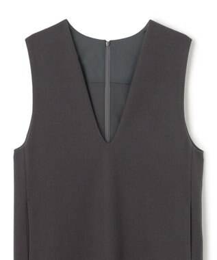 UNFILO ウールライク ジャンスカ チャコール