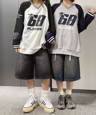 WEGO スターナンバリングプルオーバー ネイビー