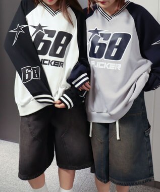 WEGO スターナンバリングプルオーバー ネイビー