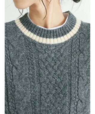 CRAFT STANDARD BOUTIQUE ２ＷＡＹケーブルニットベスト Gray