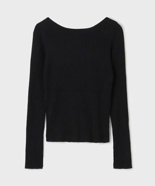 GRACE CONTINENTAL リブニットトップ ブラック