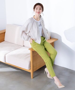 Tiaclasse 【洗える】テーパードパンツ グリーン