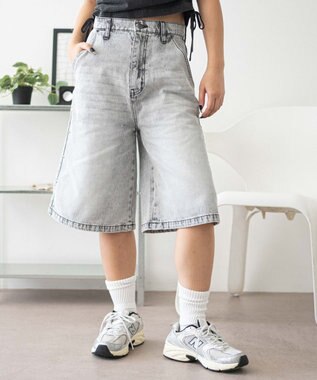 WEGO ロゴスタッズハーフパンツ