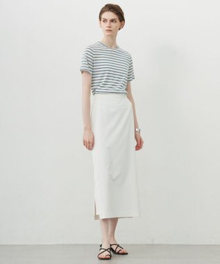 ICB 【洗える】シェルタリングドライサテン タイトスカート アイボリー系