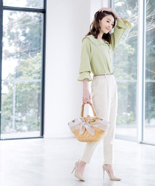 Tiaclasse 【洗える】テーパードパンツ アイボリー