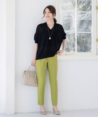 Tiaclasse 【洗える】テーパードパンツ グリーン