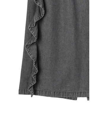 Green Parks ■ＥＳＣＡＲ　デニムサイドラッフルスカート Gray
