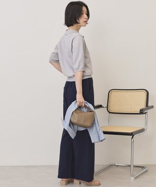 AMERICAN HOLIC 襟付き配色ニット Gray