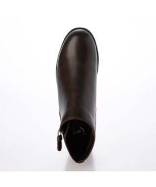 ing <ing>【WEB限定】【レイン対応】サイドファスナーショートブーツ ダークブラウン