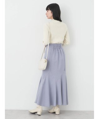 earth music&ecology やわらかタッチハイネックリブプルオーバー Off White